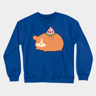 Watermelon Wedge Hamster Crewneck Sweatshirt